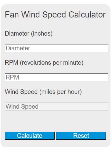 how to calculate fan speed